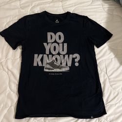 Jordan Brand Retro 3 Black Cement T Shirt Size Medium, Not Travis Scott, Union, Supreme