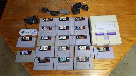 SNES super Nintendo console and games