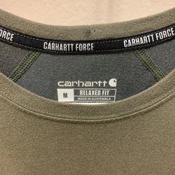Carhartt Force Relaxed Fit Tee — Olive Green, Size M