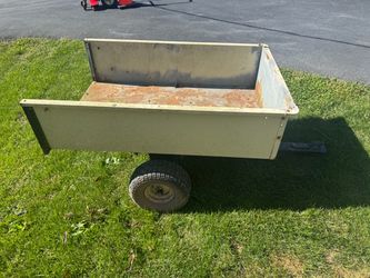 Agri-Fab Yard Dump Trailer 10cu. ft. Missing Tailgate. Must Pickup