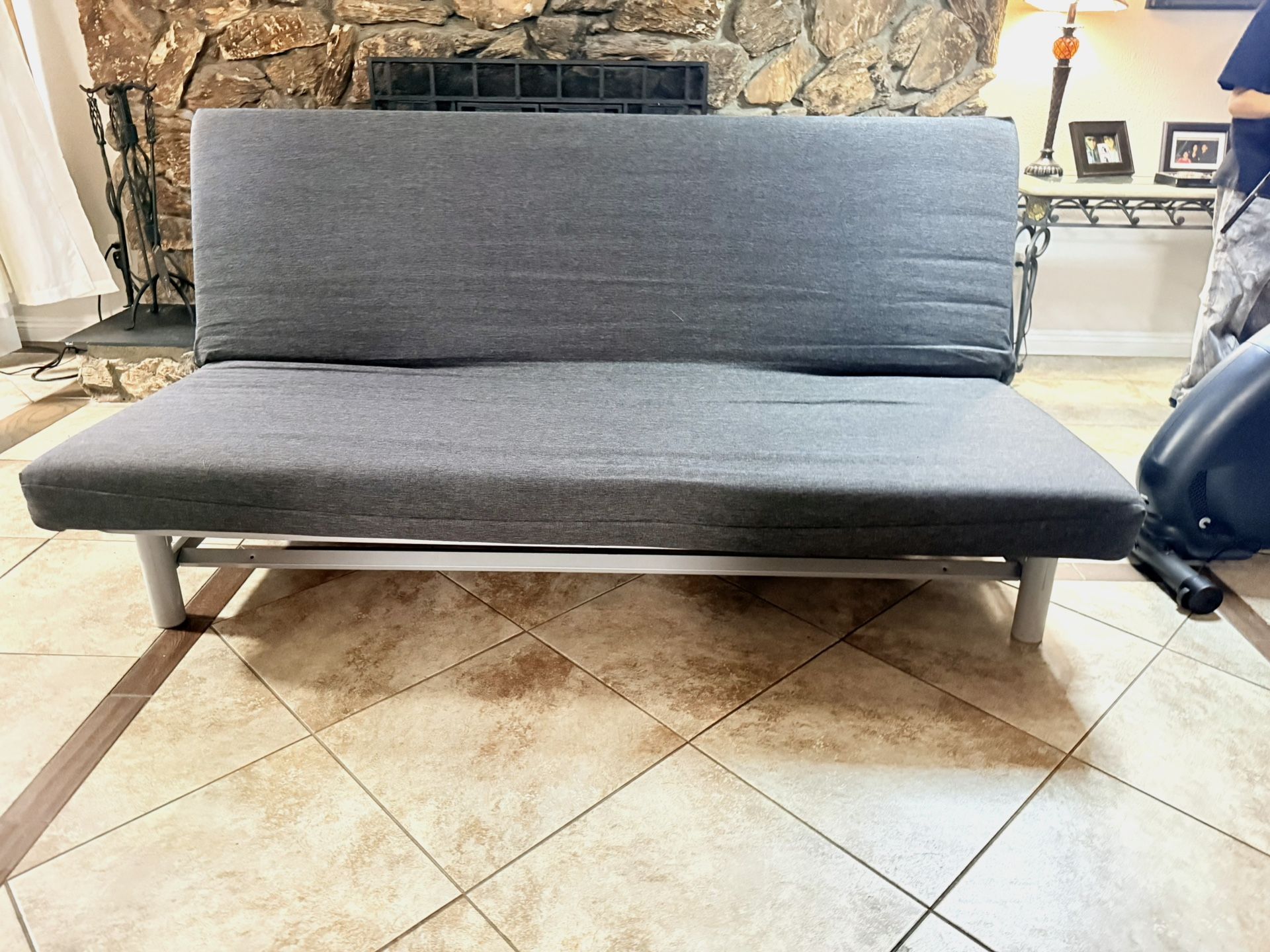 grey futon