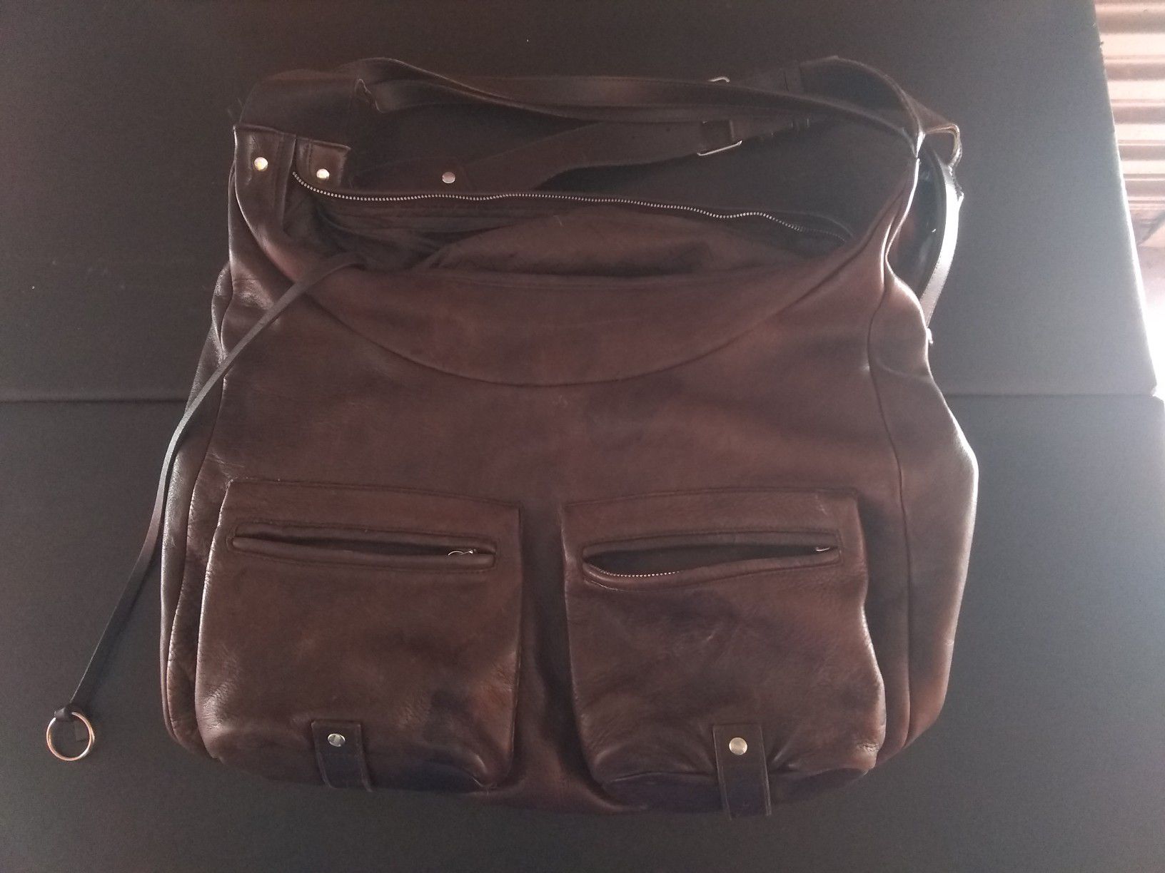 Furla brown leather hobo bag