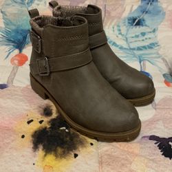 Taupe/Brown Ankle Boots Size 1
