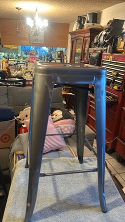 Metal square stools set