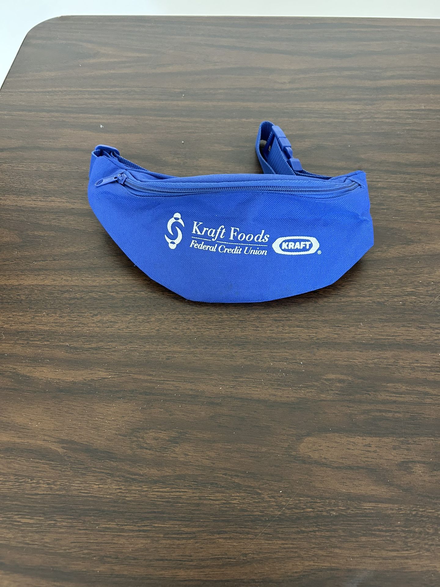 Vtg blue KRAFT foods Federal credit Union fanny pack waist pouch