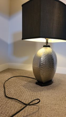 Silver Ceramic Lamp