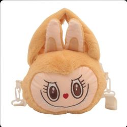 Labubu Plush Crossbody Bag - Beige 