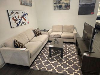 Beige sleeper sofa
