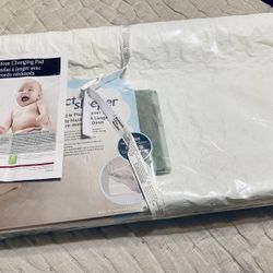 Perfect Sleeper change Pad & Gray Plush Cover Set