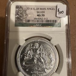 2014 IS. of Man Angel NGC MS-70