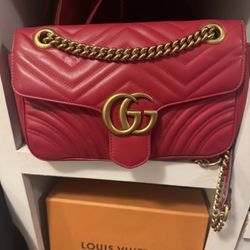 Red Gucci Bag Authentic 