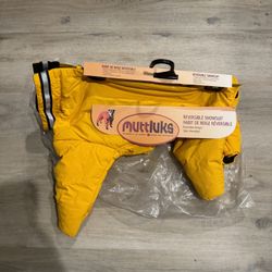 Muttlucks Reversible Dog Yellow/Black Snowsuit (Size 16)