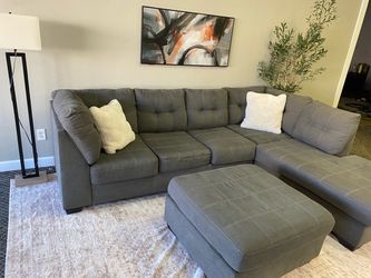 Gray sectional sofa couch