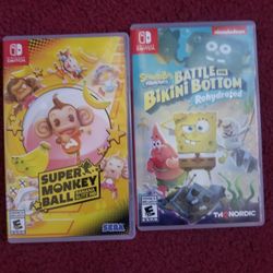 Nintendo Switch Game Cases Super Monkey Ball Spongebob Ninjago And A Hat In Time