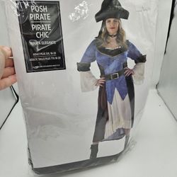 New Posh Pirate Women's Plus Sz XXL 18 - 20 Halloween Costume Cosplay Blue Black