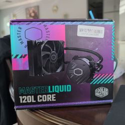 Enfriador líquido MasterLiquid 120L Core Intel/AMD CPU de 4.724 in, color negro