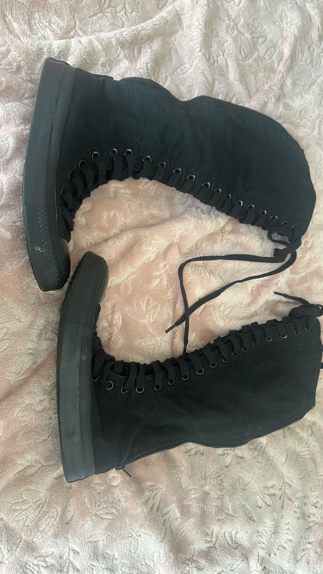 Knee High Converse In Black