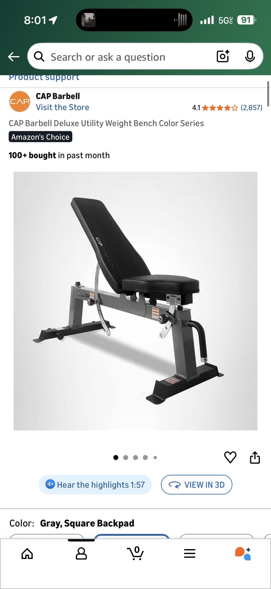 CAP Deluxe Weight Bench