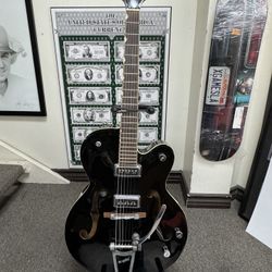 Gretsch Guitar G5125 Electromatic Black Hollow Body Electric Guitar W/Hard Case