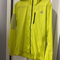 Mens Adidas Wind Breaker Jacket  Solar Yellow Size Small 