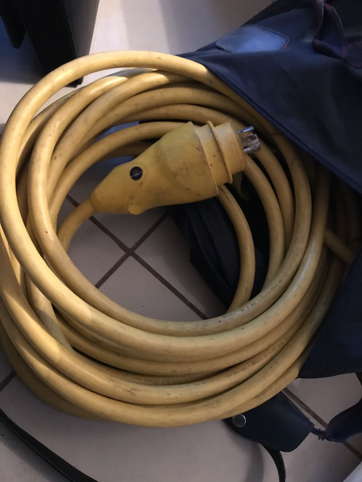 ~ Shore pPower Cord ~ Boat to land marine electric cord and fishing pole holders ~