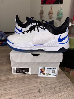 Size 12 - Nike PG 5 'Playstation' White Blue Basketball Shoes