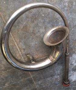 Antique model T or A brass curved horn