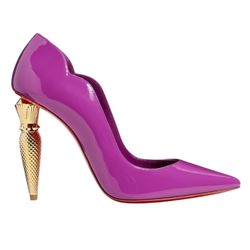 Christian Louboutin Purple leather lipstick heel