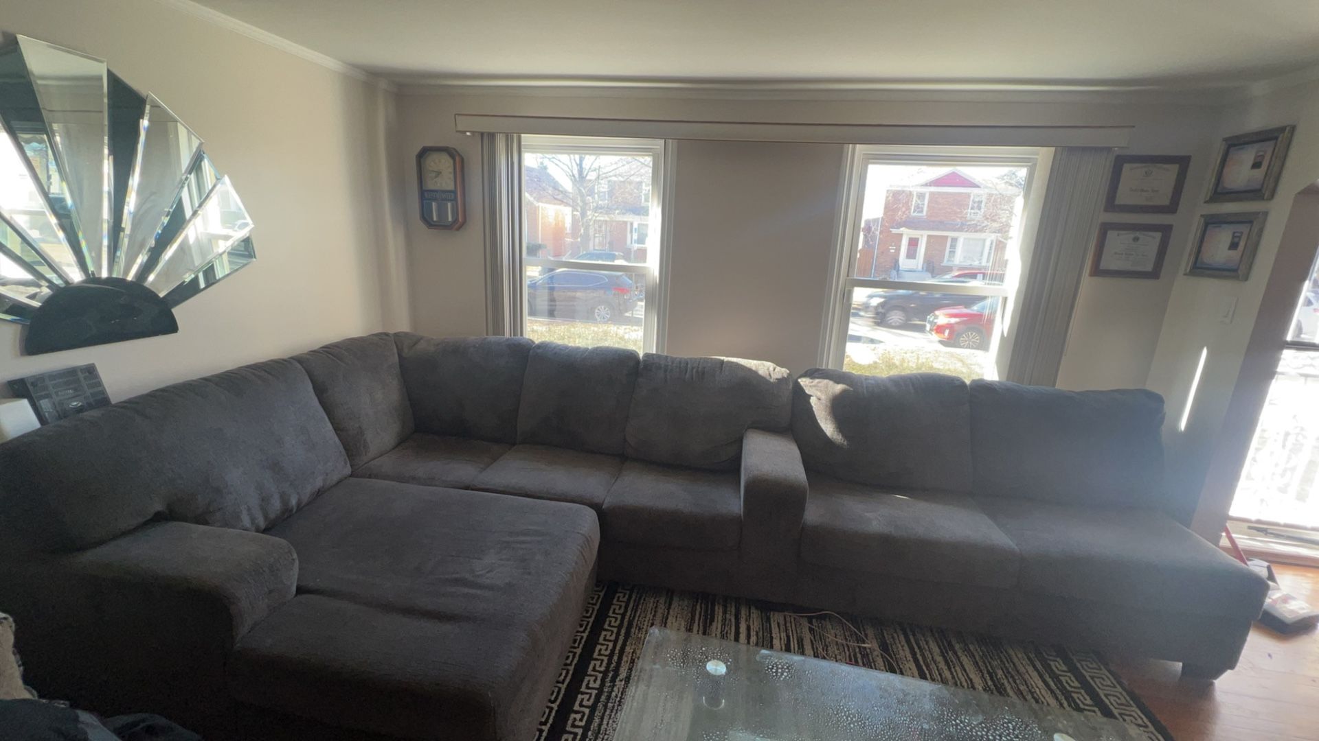 3pc Dark Grey Sectional
