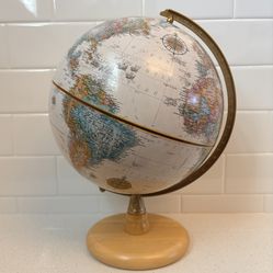 Replogle 9” Diameter World Classic Relief Series Globe with Wood Base