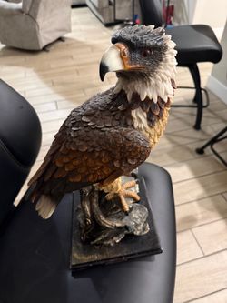 Eagle Figurine Statue on Branch Base