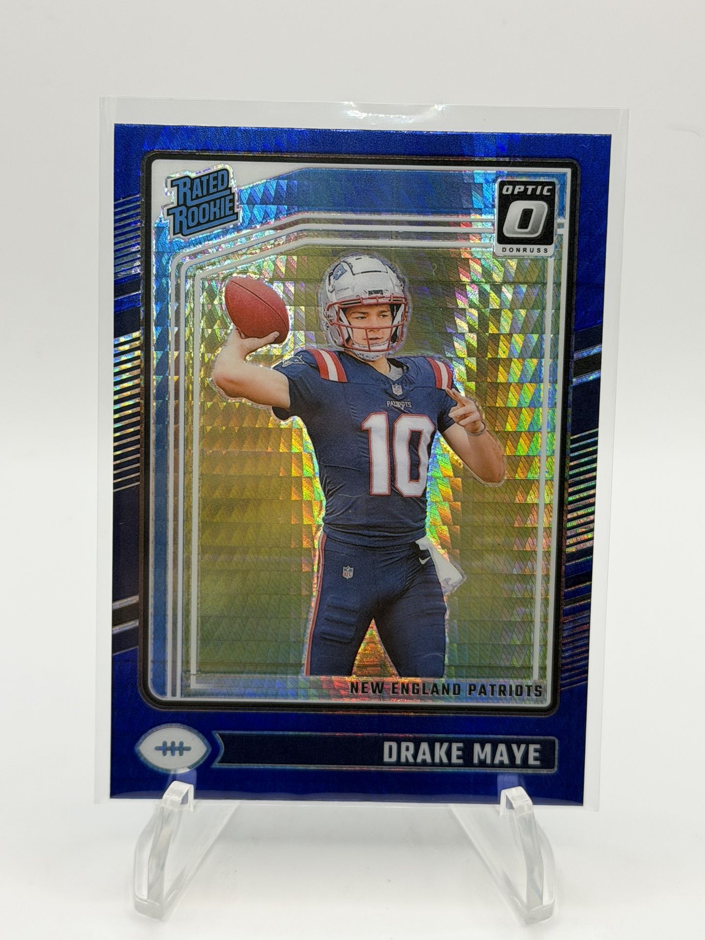 Drake Maye Blue Hyper Rated Rookie