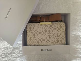 Calvin Klein Authentic Monogram Logo Crossbody Bag