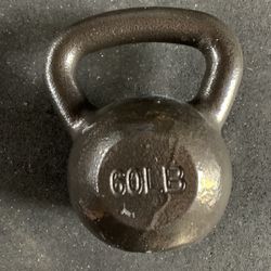 Cast Iron Kettlebell with Hammertone Finish - 60lbs