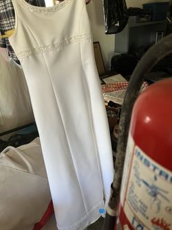 Lilac And Pearls White Dress.