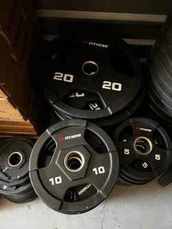 Rubber Grip Plates OLYMPIC WEIGHTS Gym Weight Set