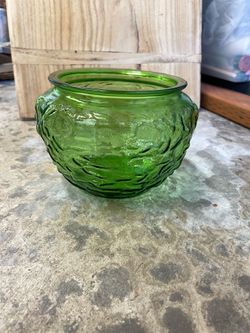 70’s Crinkle Glass Bowl/Planter