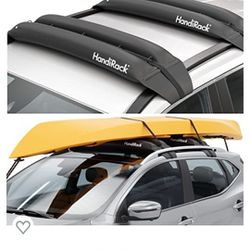 HandiRack Universal Inflatable Soft Roof Rack Bars (Pair); Tie-Downs and Bow and Stern Lines Included; Carries Kayaks, Canoes, Surfboards and SUPs; Fi