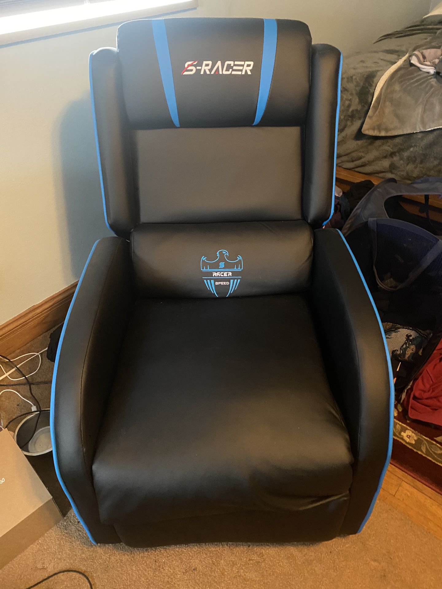 Homall Massage Gaming Recliner Chair (Blue)