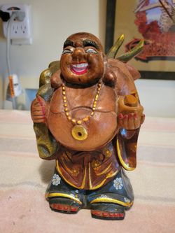 Yet Another Hand Carved Wood Buddha Sculpture 