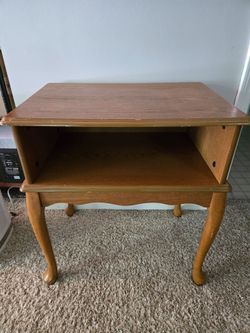 Wooden Bedroom Side Table - Brown
