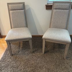 Gray Fabric Dinning Chairs