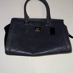 COACH Gray Leather Quilted Legacy Carryall Bag NWT E1(contact info removed)8