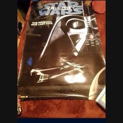 1995 Star Wars Trilogy Darth Vader Poster 27x40