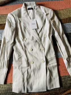 Theory Striped Womens Suit