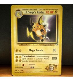 Lt. Surge's Raichu Pokémon Card 28/132