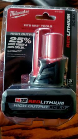 NEW - Milwaukee M12 RedLithium High Output XC 5.0 Battery