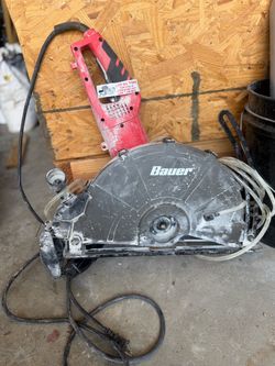 BAUER 15 Amp, 14 in. Portable Concrete Pull Saw