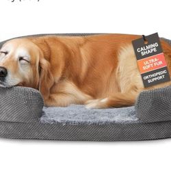 Orthopedic Dog Bed for Medium Dogs, 35" Oval Couch Bed with Sides Washable new 
