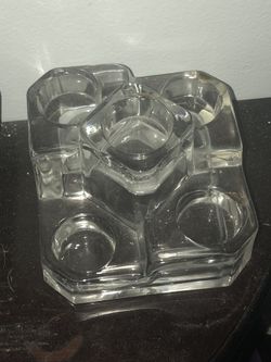 Crystal tea light candle holder